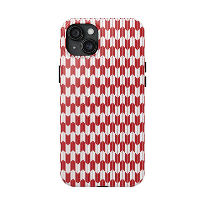 Red Harmony Geometric Phone Case – Durable, Slim, and MagSafe Compatible