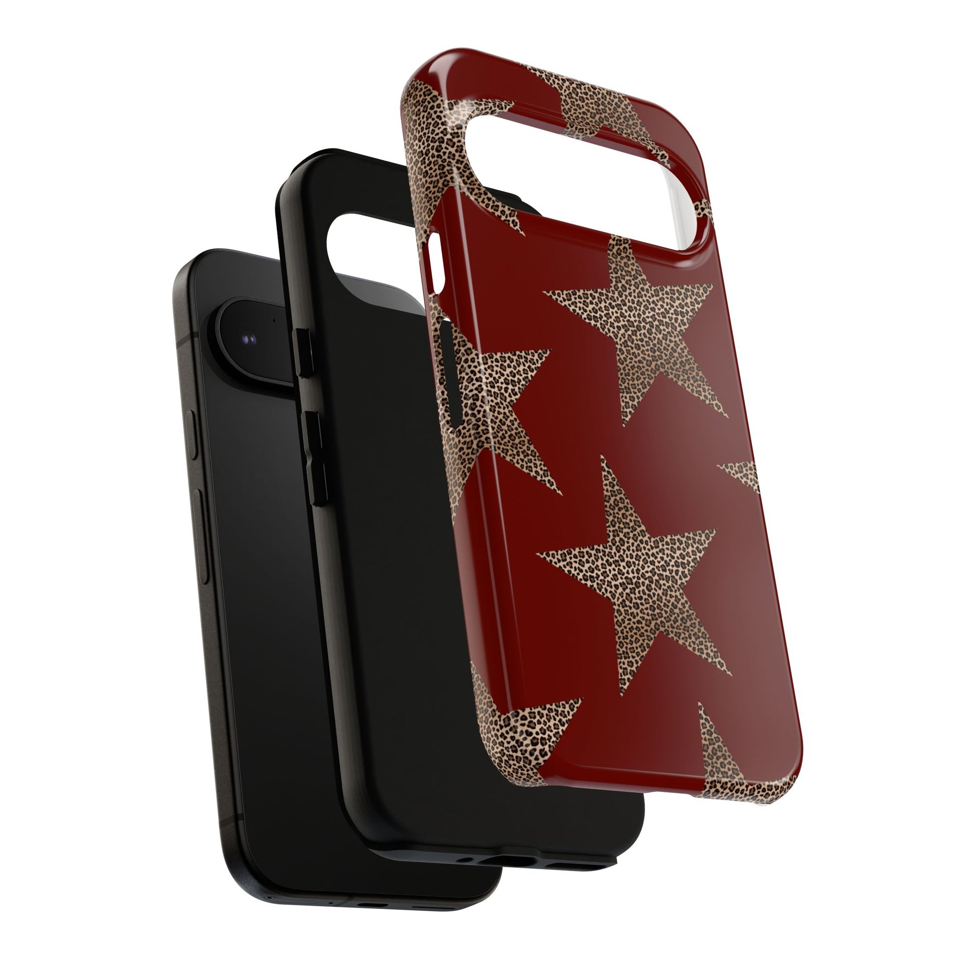 Leopard Star Luxe - Burgundy Edition | Aesthetic Coquette Phone Case for iPhone & Galaxy - JGUS