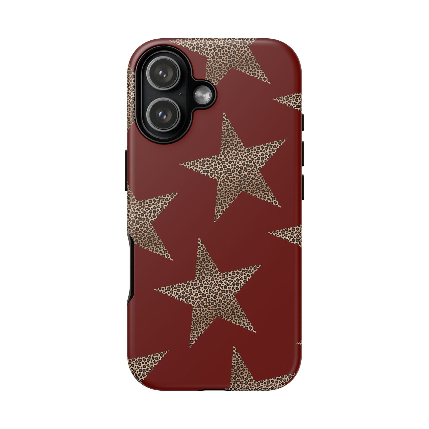 Leopard Star Luxe - Burgundy Edition | Aesthetic Coquette Phone Case for iPhone & Galaxy - JGUS