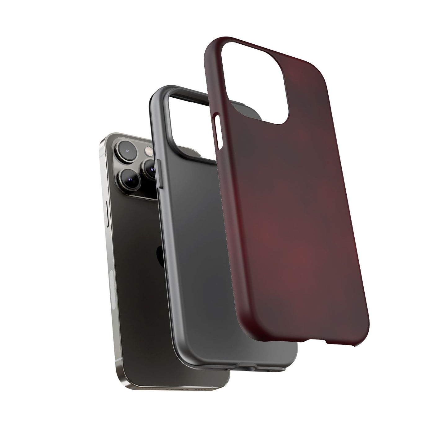 Vintage Burgundy Cherry Phone Case – Elegant Floral Design for iPhone 17 & Samsung Galaxy | Tough Protective Cover - JGUS