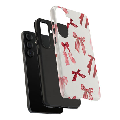 Burgundy Chic Bow Design Phone Case - JGUS