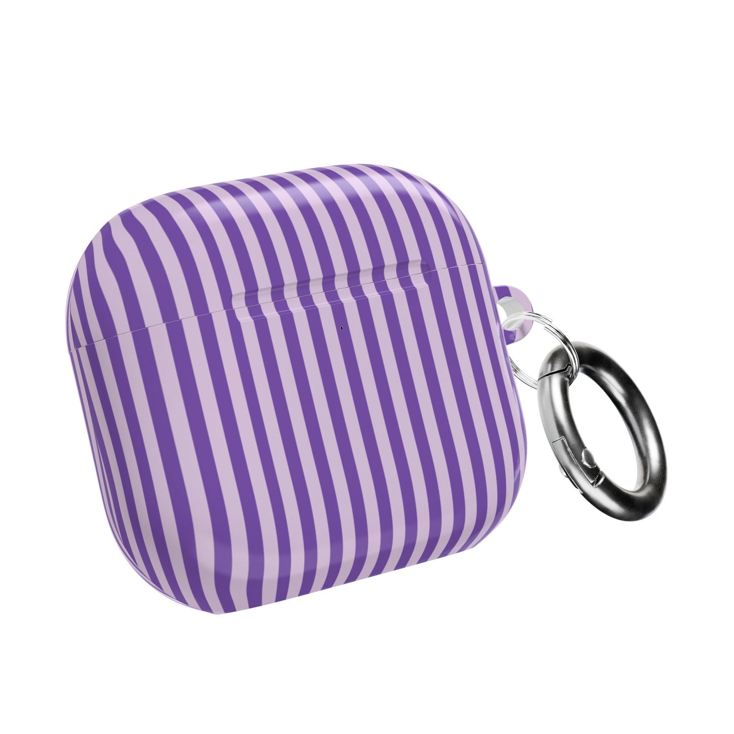 Lavender Stripes Shockproof & Scratch-Resistant AirPods Case – Wireless Charging Compatible