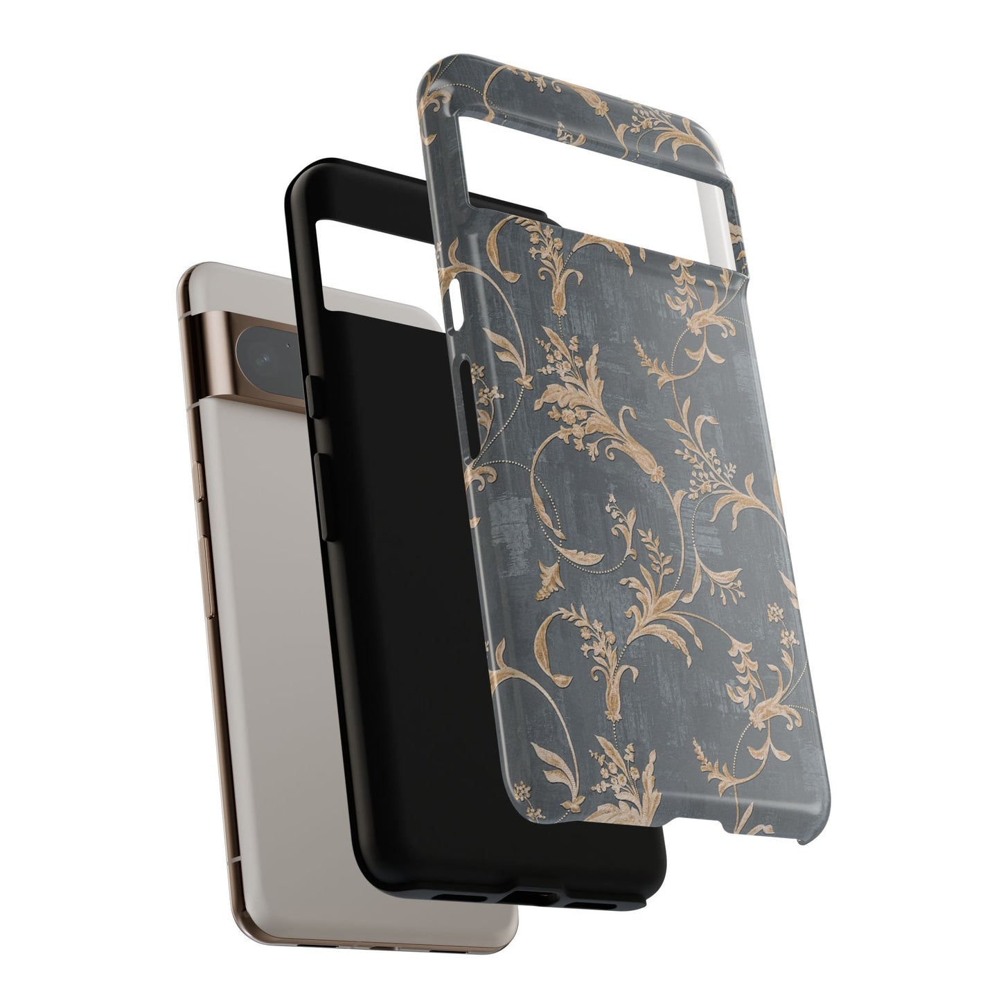 Old-Fashioned Flower Phone Case – Aesthetic Protective Cover for iPhone & Samsung - JGUS