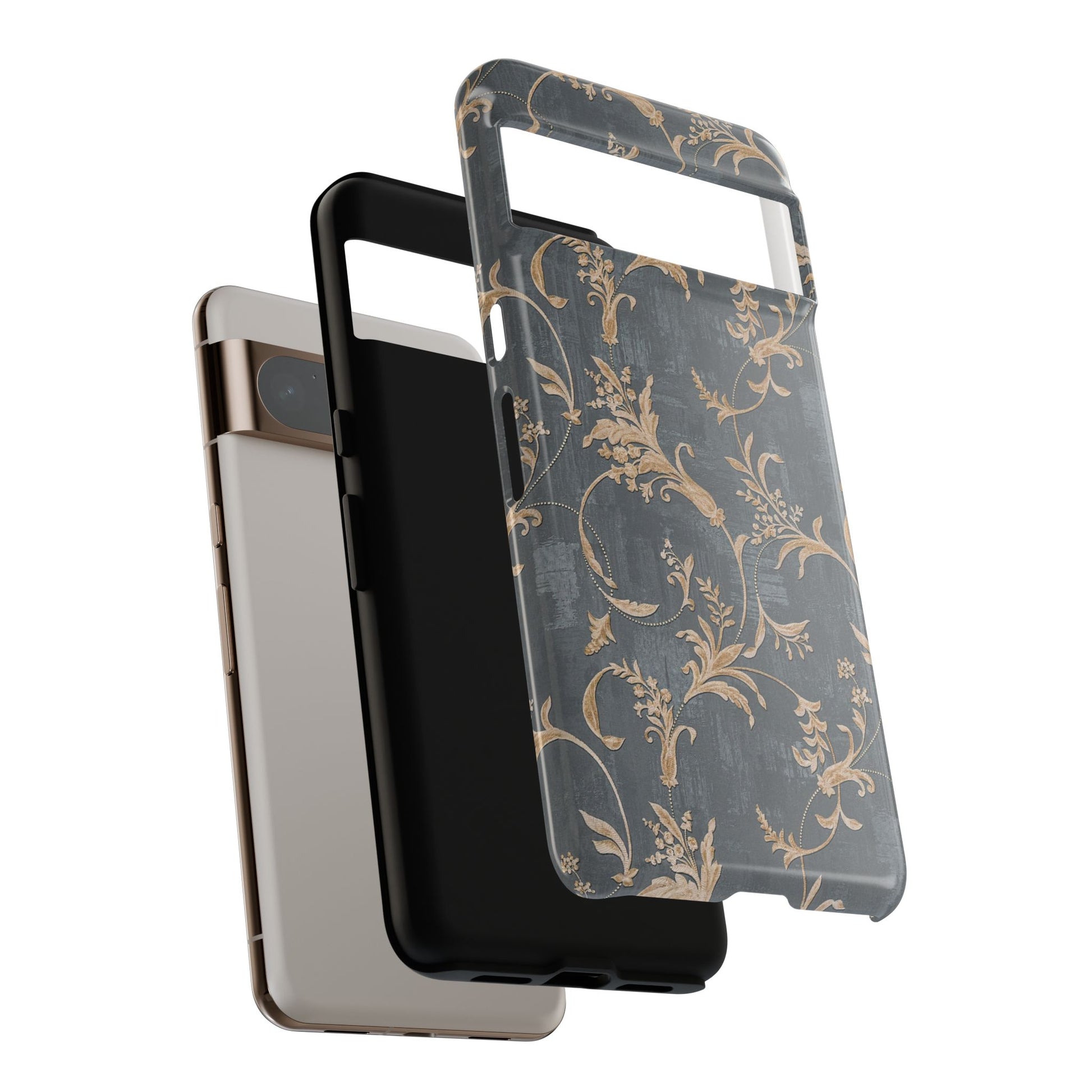 Old-Fashioned Flower Phone Case – Aesthetic Protective Cover for iPhone & Samsung - JGUS