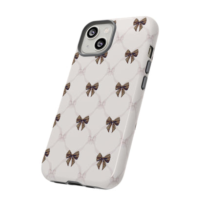 Chic Bow Pattern Phone Case | Elegant Clear Protective Case | Stylish iPhone & Samsung Cover - JGUS