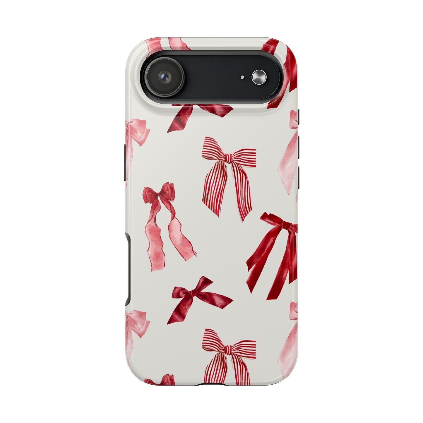 Burgundy Chic Bow Design Phone Case