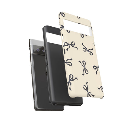 Beige and Black Bow Phone Case - JGUS
