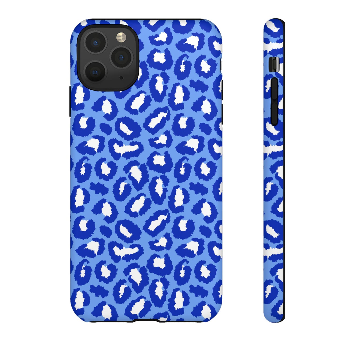 Leopard Vibes - Blue Edition Phone Case for iPhone & Samsung - Stylish & Durable Animal Print Case - JGUS