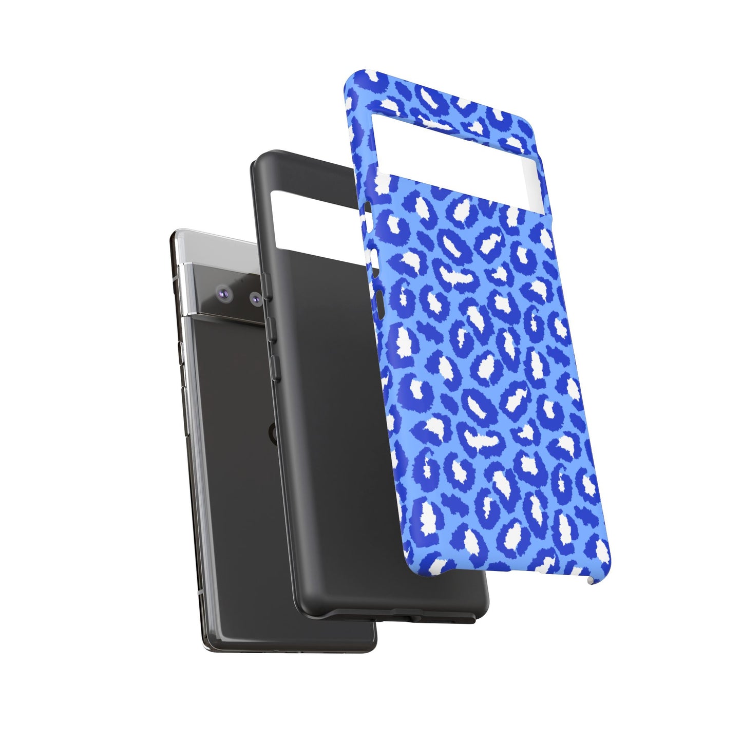 Leopard Vibes - Blue Edition Phone Case for iPhone & Samsung - Stylish & Durable Animal Print Case - JGUS