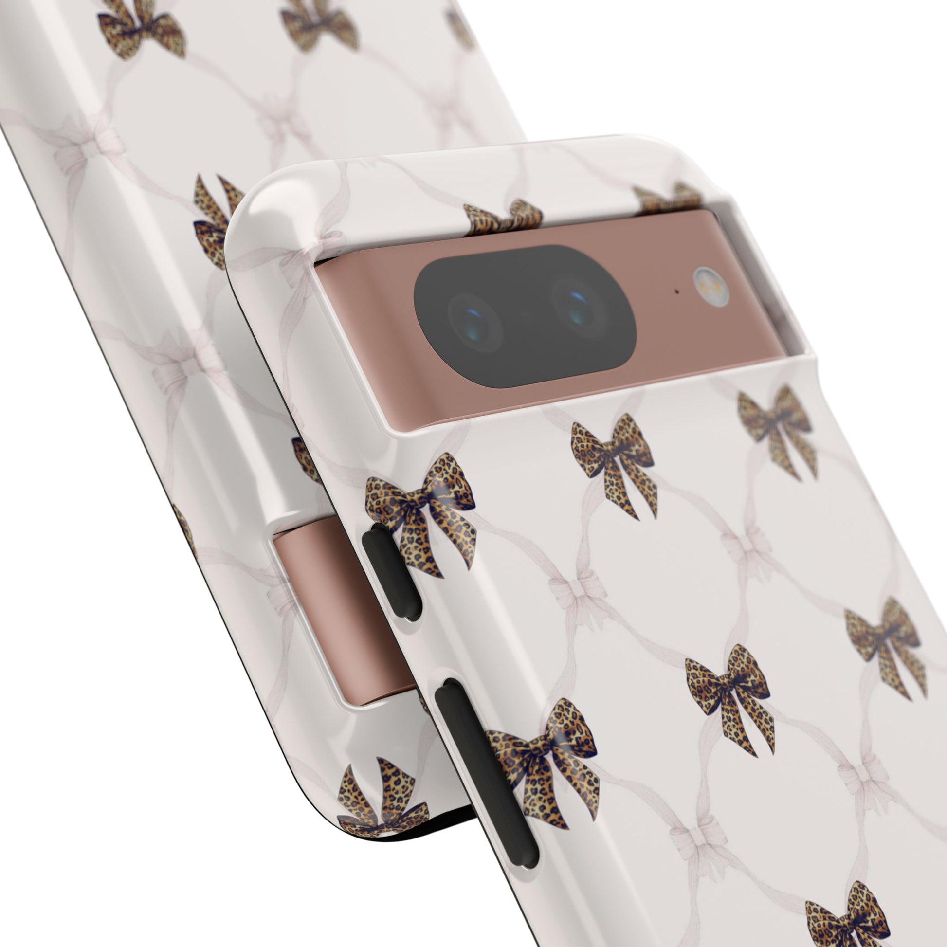 Chic Bow Pattern Phone Case | Elegant Clear Protective Case | Stylish iPhone & Samsung Cover - JGUS