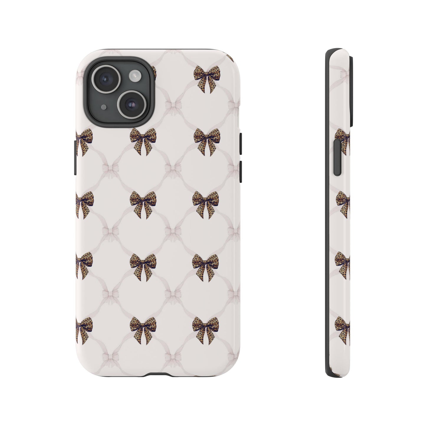 Chic Bow Pattern Phone Case | Elegant Clear Protective Case | Stylish iPhone & Samsung Cover - JGUS