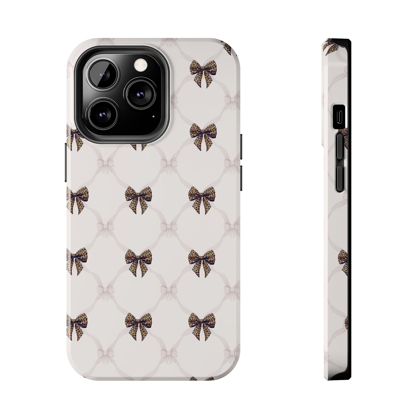 Chic Bow Pattern Phone Case | Elegant Clear Protective Case | Stylish iPhone & Samsung Cover