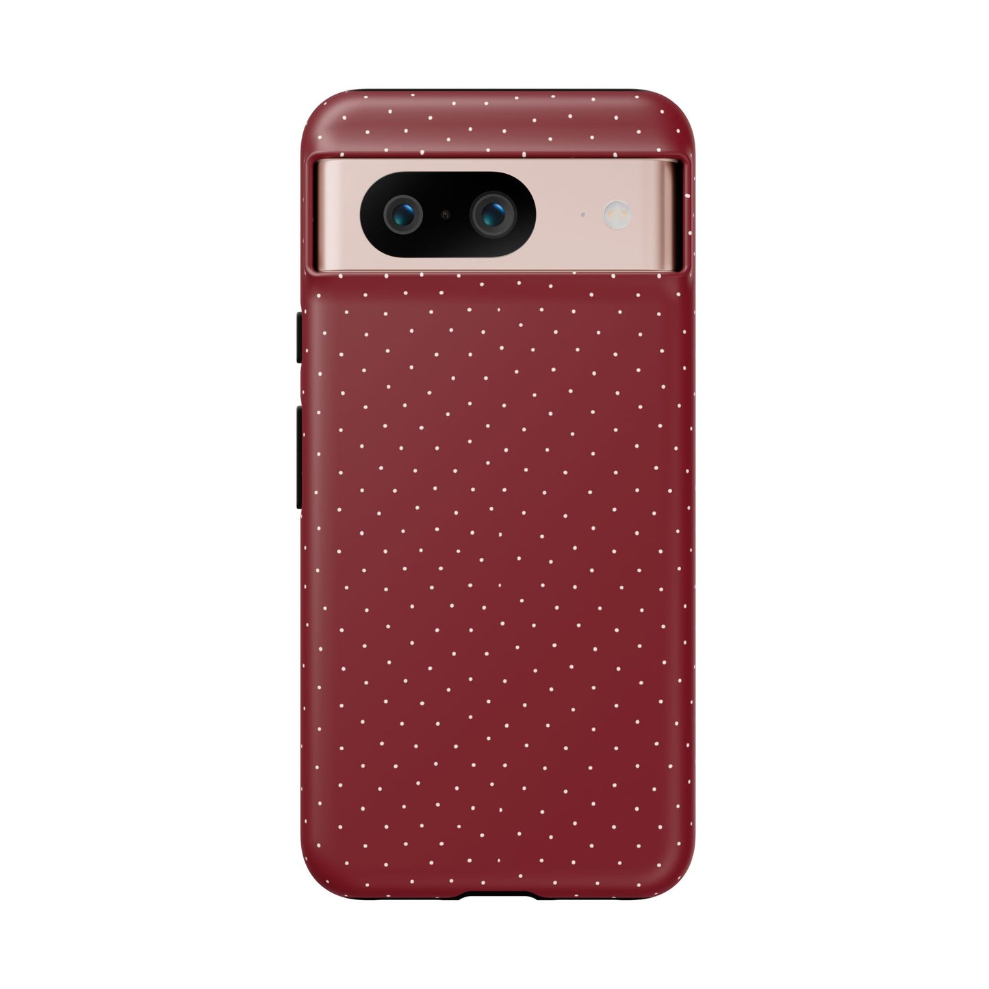 Burgundy  & White Dots Case - JGUS