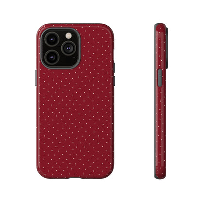 Burgundy  & White Dots Case - JGUS
