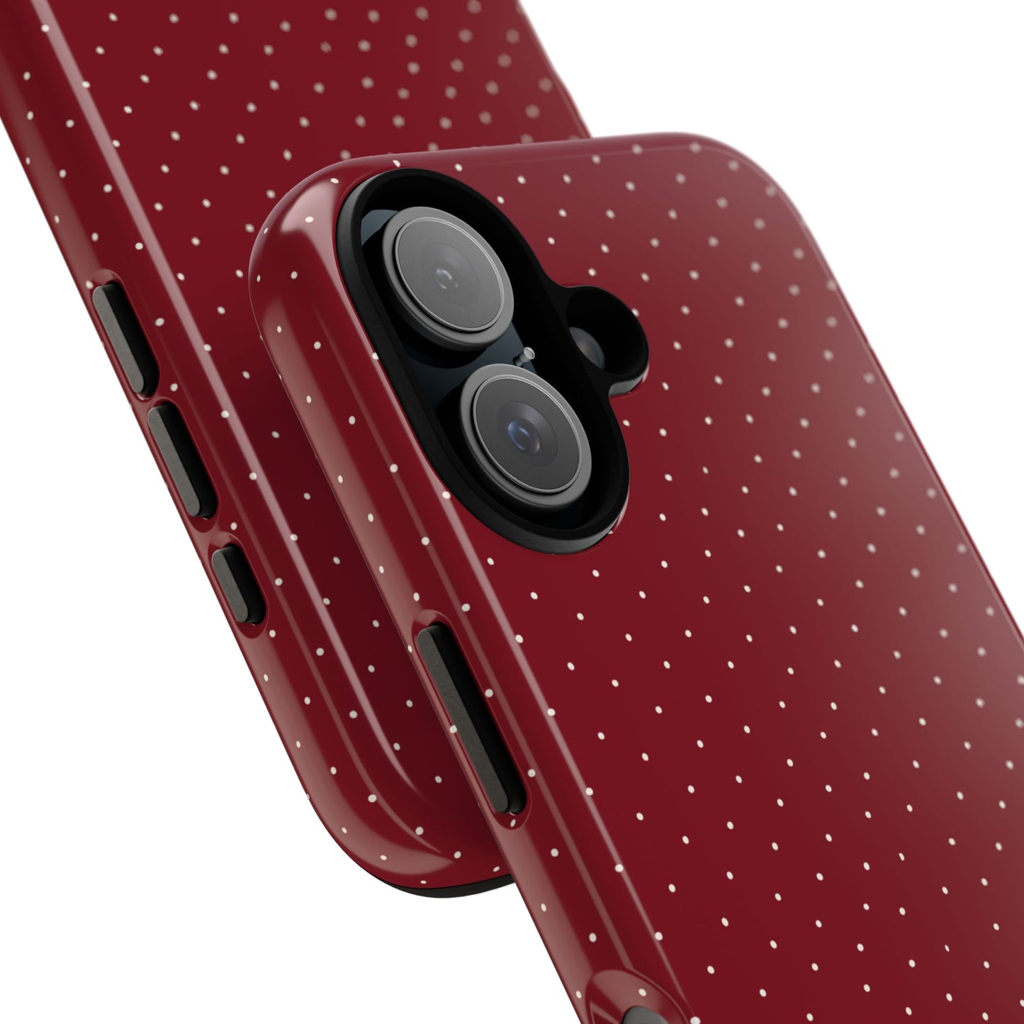 Burgundy  & White Dots Case - JGUS