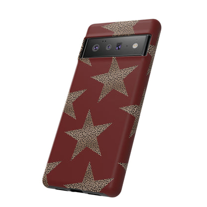 Leopard Star Luxe - Burgundy Edition | Aesthetic Coquette Phone Case for iPhone & Galaxy - JGUS
