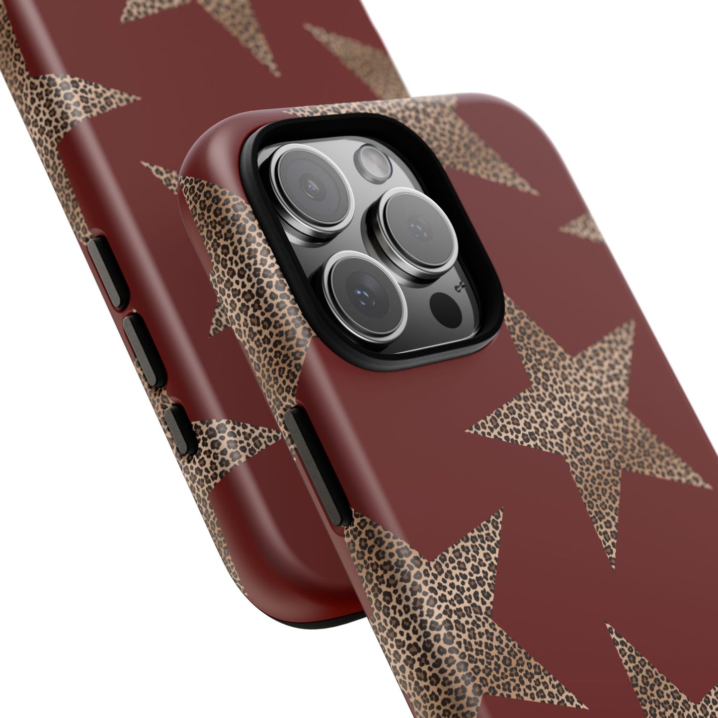 Leopard Star Luxe - Burgundy Edition | Aesthetic Coquette Phone Case for iPhone & Galaxy - JGUS