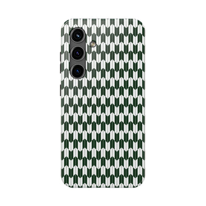 Green Harmony Geometric Phone Case – Durable, Slim, and MagSafe Compatible