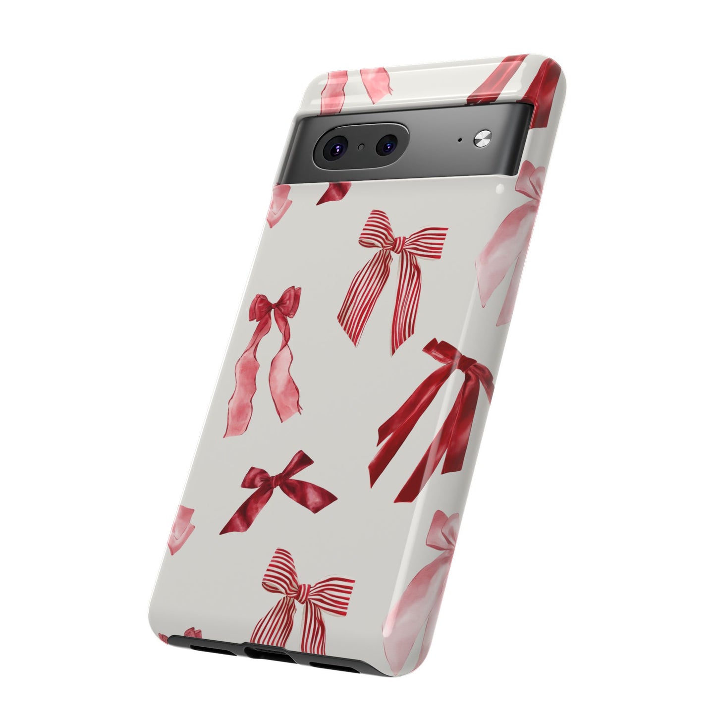 Burgundy Chic Bow Design Phone Case - JGUS