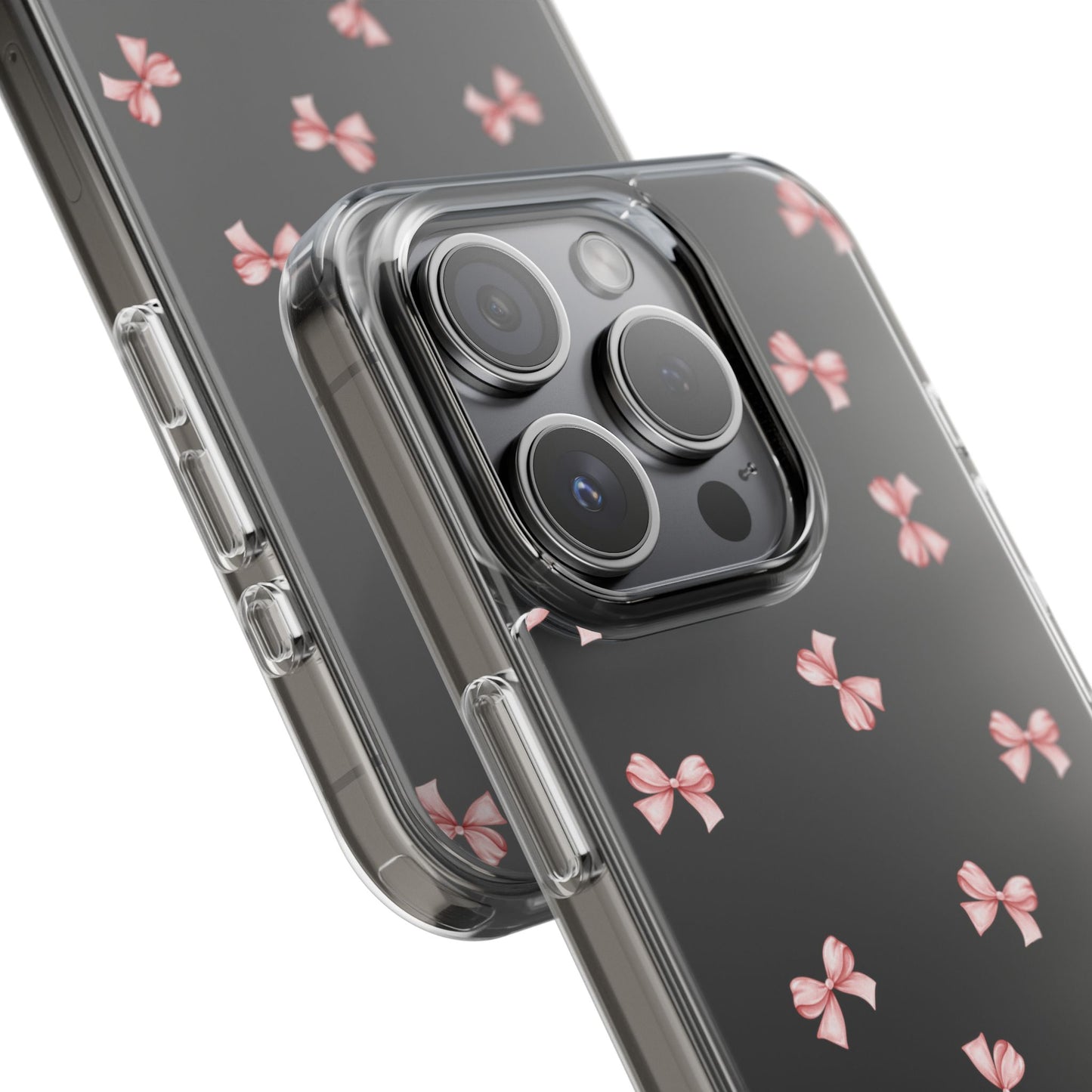 Pink Bow Dreams Clear Phone Case