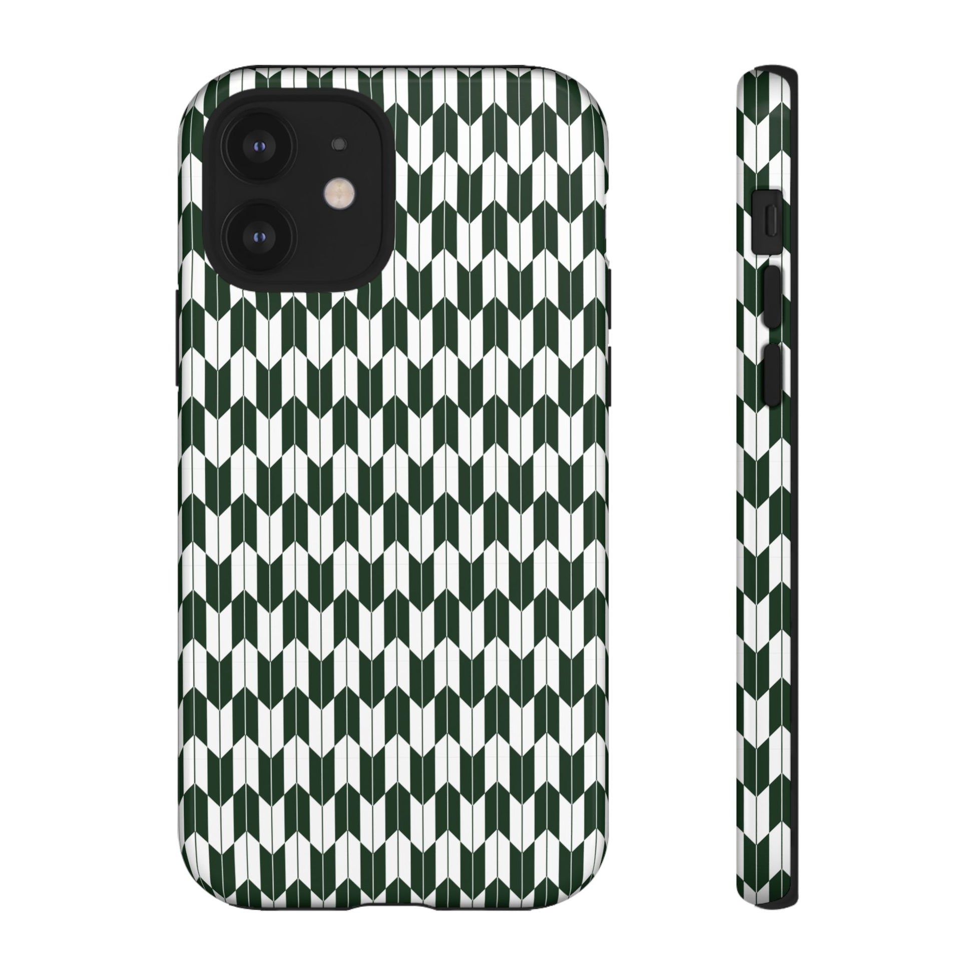 Green Harmony Geometric Phone Case – Durable, Slim, and MagSafe Compatible - JGUS