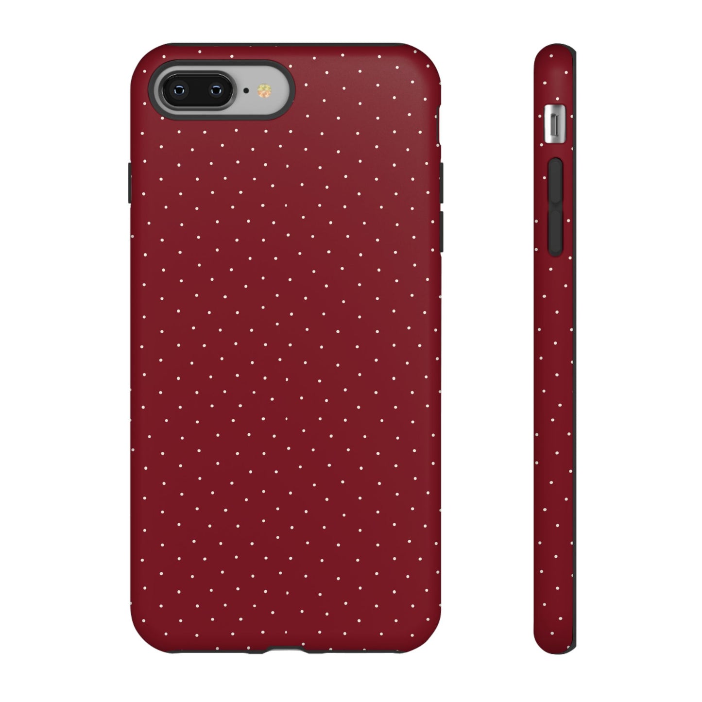 Burgundy  & White Dots Case - JGUS