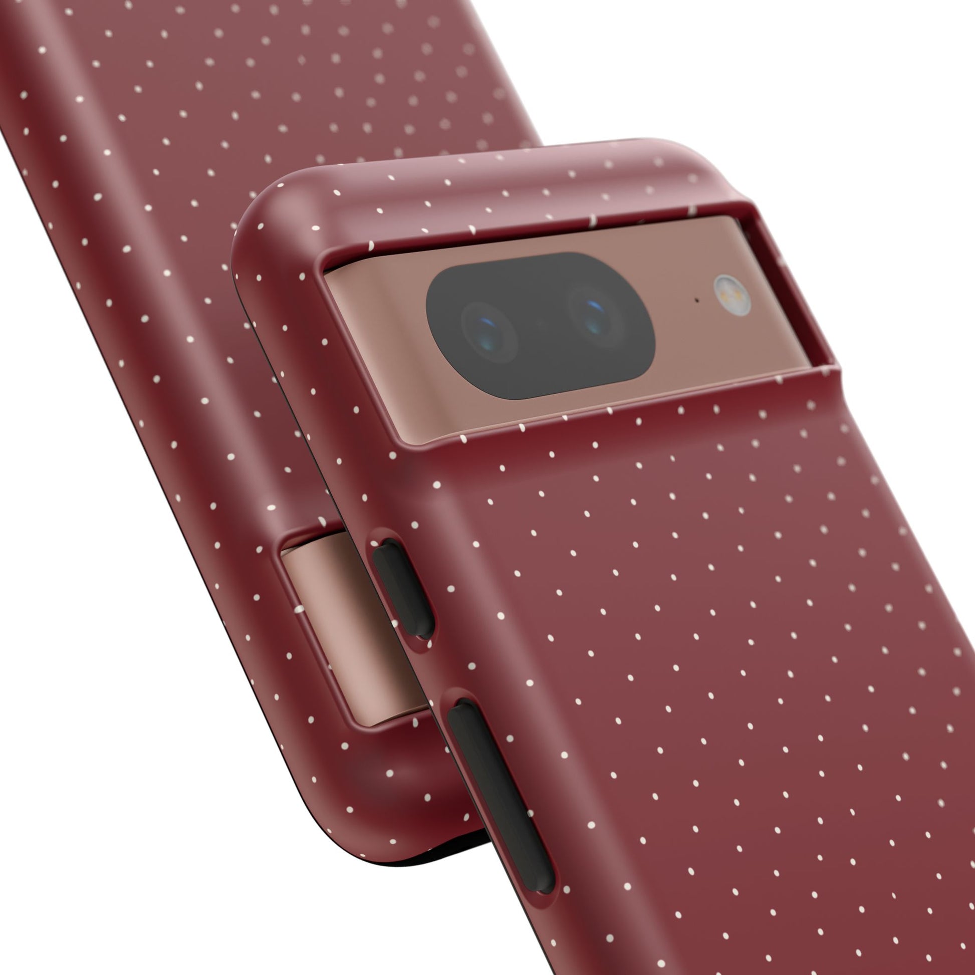 Burgundy  & White Dots Case - JGUS