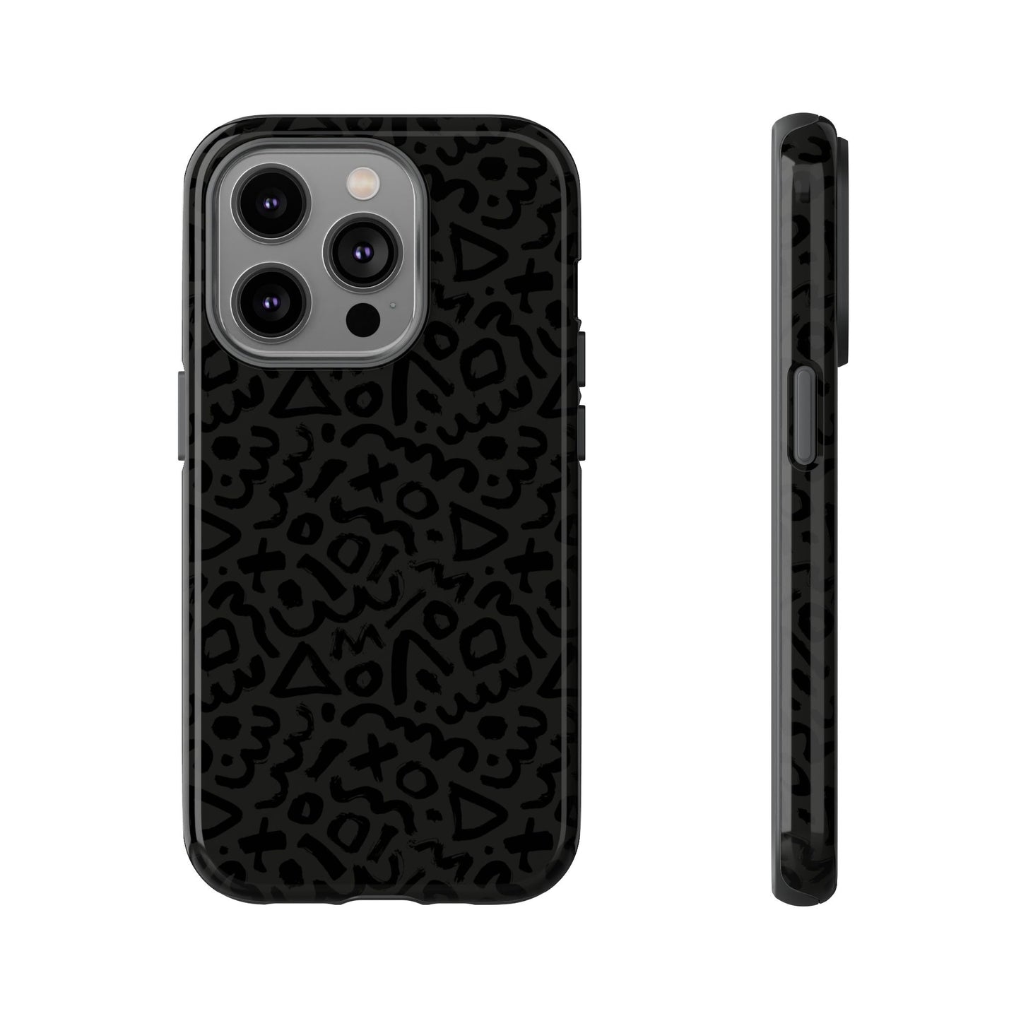 Retro Geometric Vibes Phone Case – 80s 90s Vintage Abstract Pattern for iPhone & Samsung - JGUS