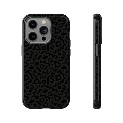 Retro Geometric Vibes Phone Case – 80s 90s Vintage Abstract Pattern for iPhone & Samsung - JGUS