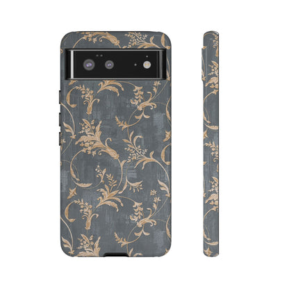 Old-Fashioned Flower Phone Case – Aesthetic Protective Cover for iPhone & Samsung - JGUS