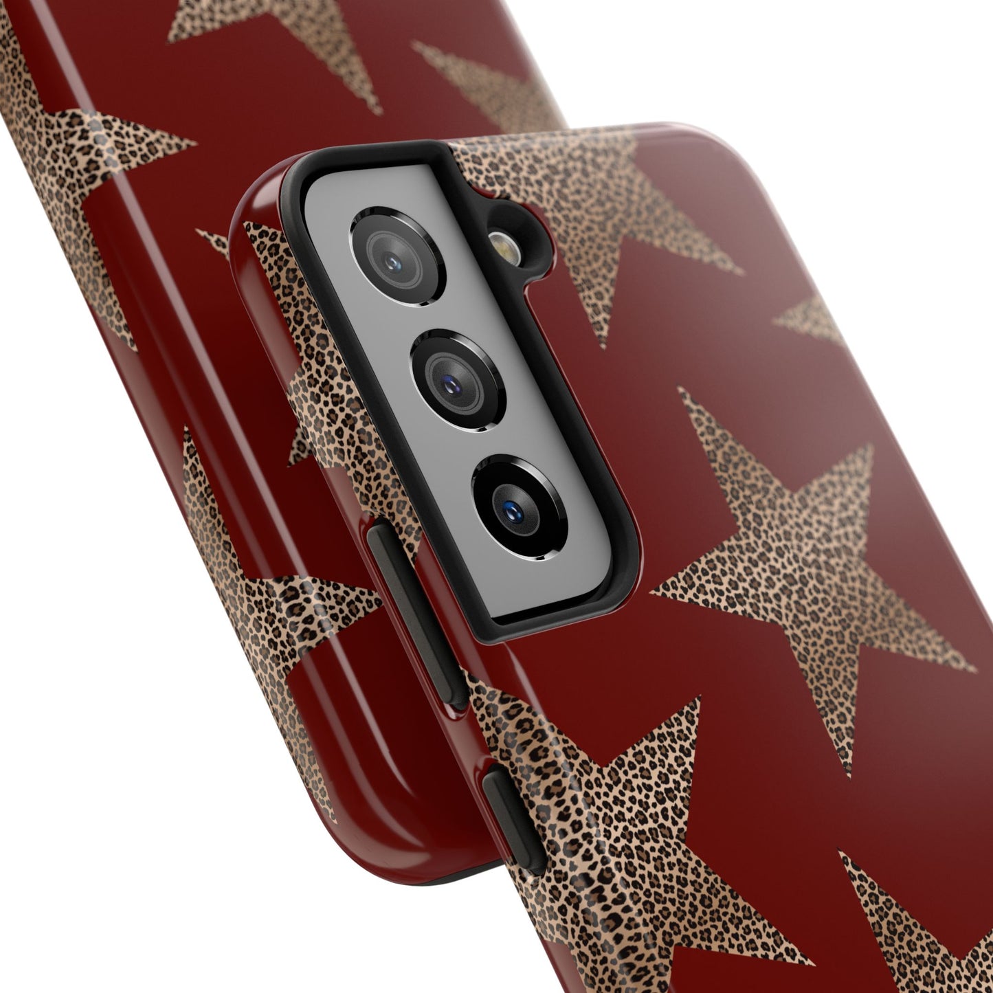 Leopard Star Luxe - Burgundy Edition | Aesthetic Coquette Phone Case for iPhone & Galaxy