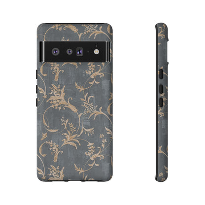 Old-Fashioned Flower Phone Case – Aesthetic Protective Cover for iPhone & Samsung - JGUS