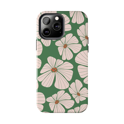 Retro Floral Abstract Phone Case – Vintage 70s & 80s Aesthetic for iPhone & Samsung