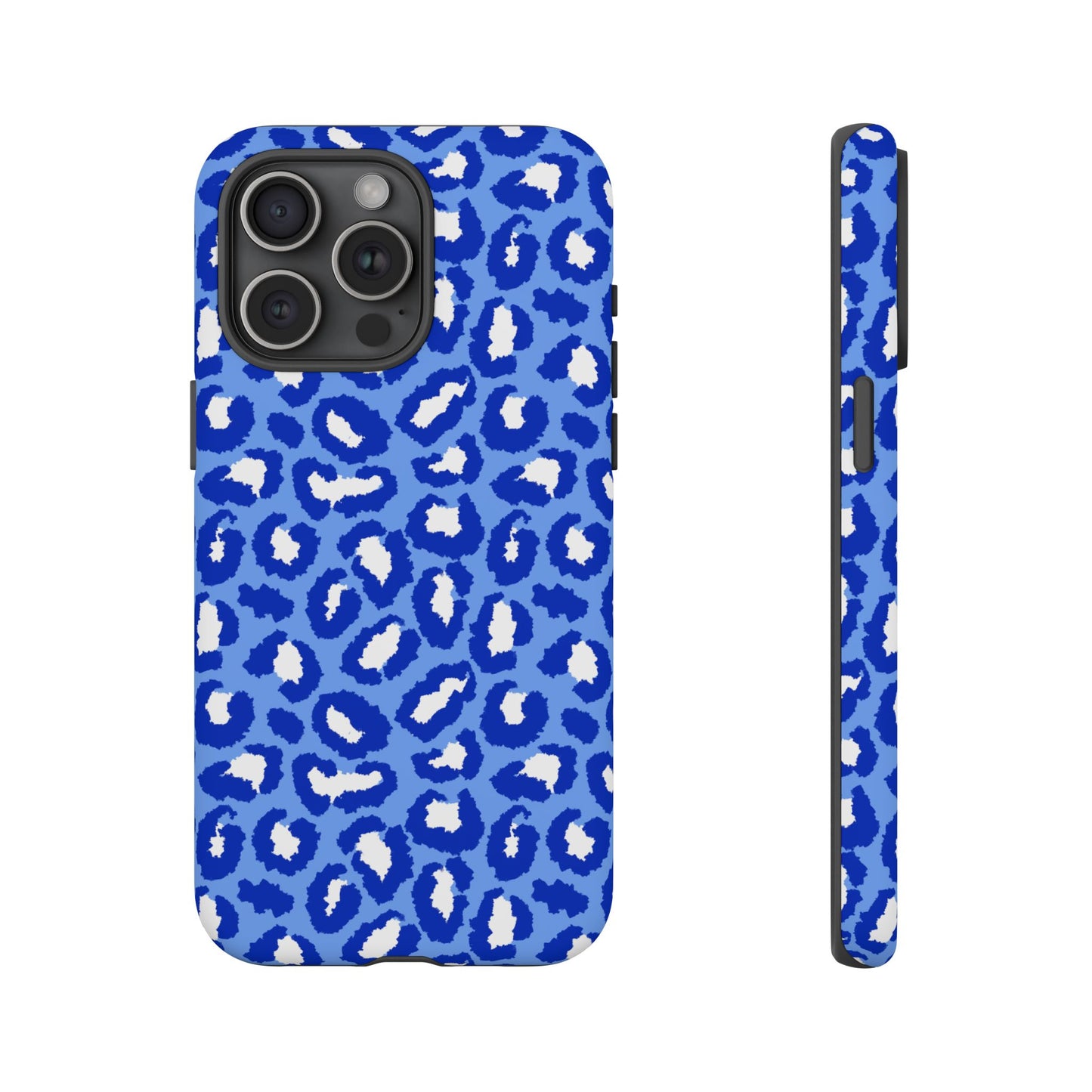 Leopard Vibes - Blue Edition Phone Case for iPhone & Samsung - Stylish & Durable Animal Print Case - JGUS