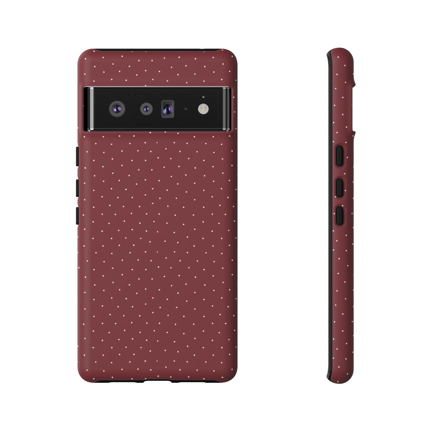 Burgundy  & White Dots Case - JGUS