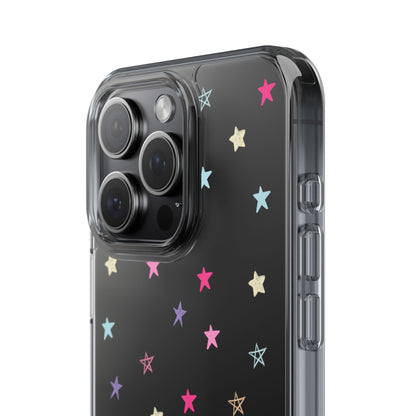 Star Pattern Clear Phone Case