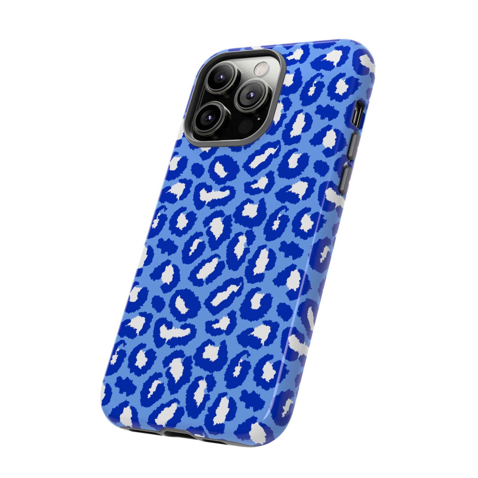 Leopard Vibes - Blue Edition Phone Case for iPhone & Samsung - Stylish & Durable Animal Print Case - JGUS