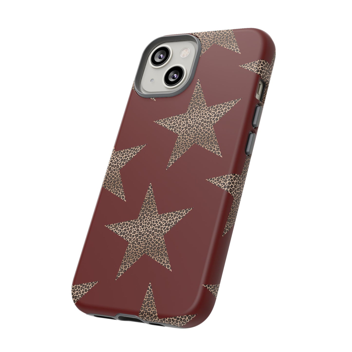 Leopard Star Luxe - Burgundy Edition | Aesthetic Coquette Phone Case for iPhone & Galaxy - JGUS