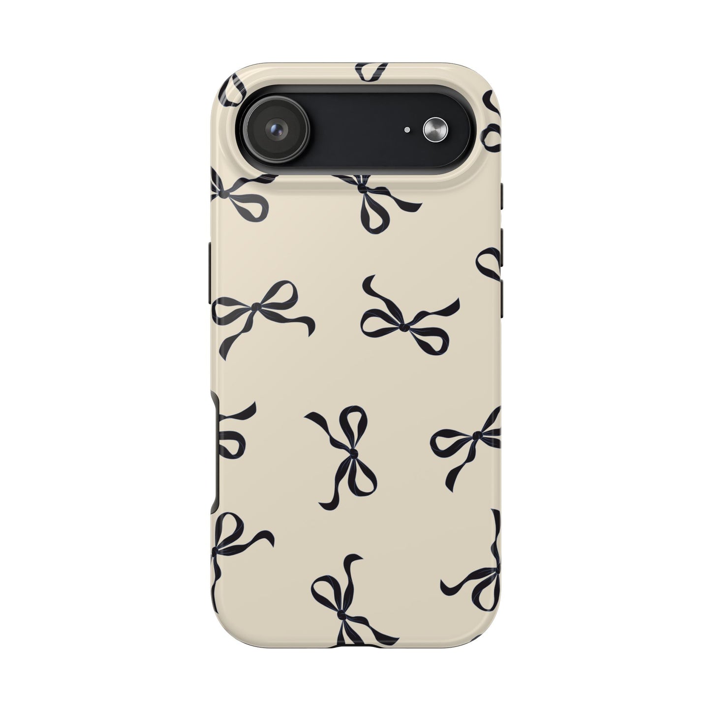 Beige and Black Bow Phone Case