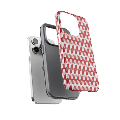 Red Geometric Phone Case for iPhone Samsung Pixel – Bold Pattern Aesthetic Modern Design - JGUS