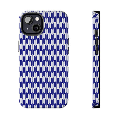 Blue Harmony Geometric Phone Case – Durable, Slim, and MagSafe Compatible