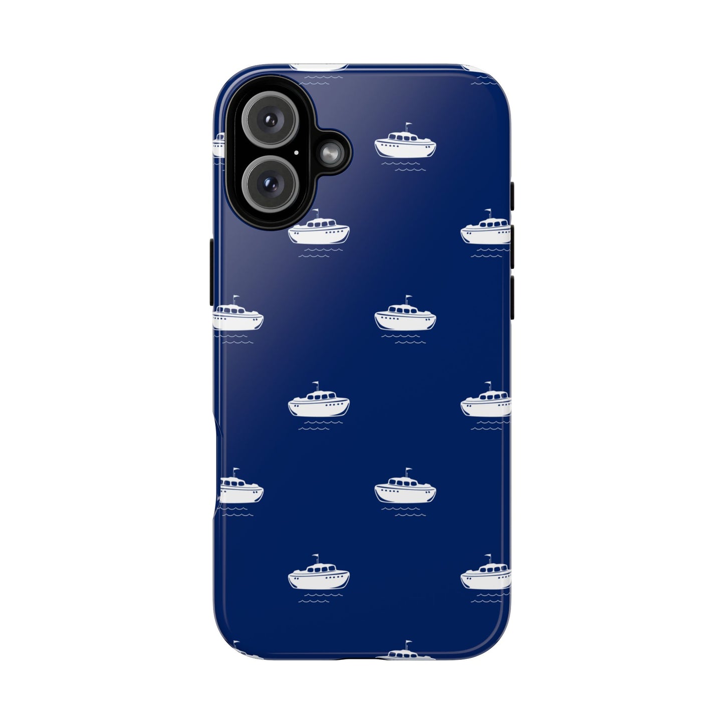 Blue Boat Phone Case – Calm Ocean Pattern for iPhone & Samsung, Durable & Stylish Protection - JGUS