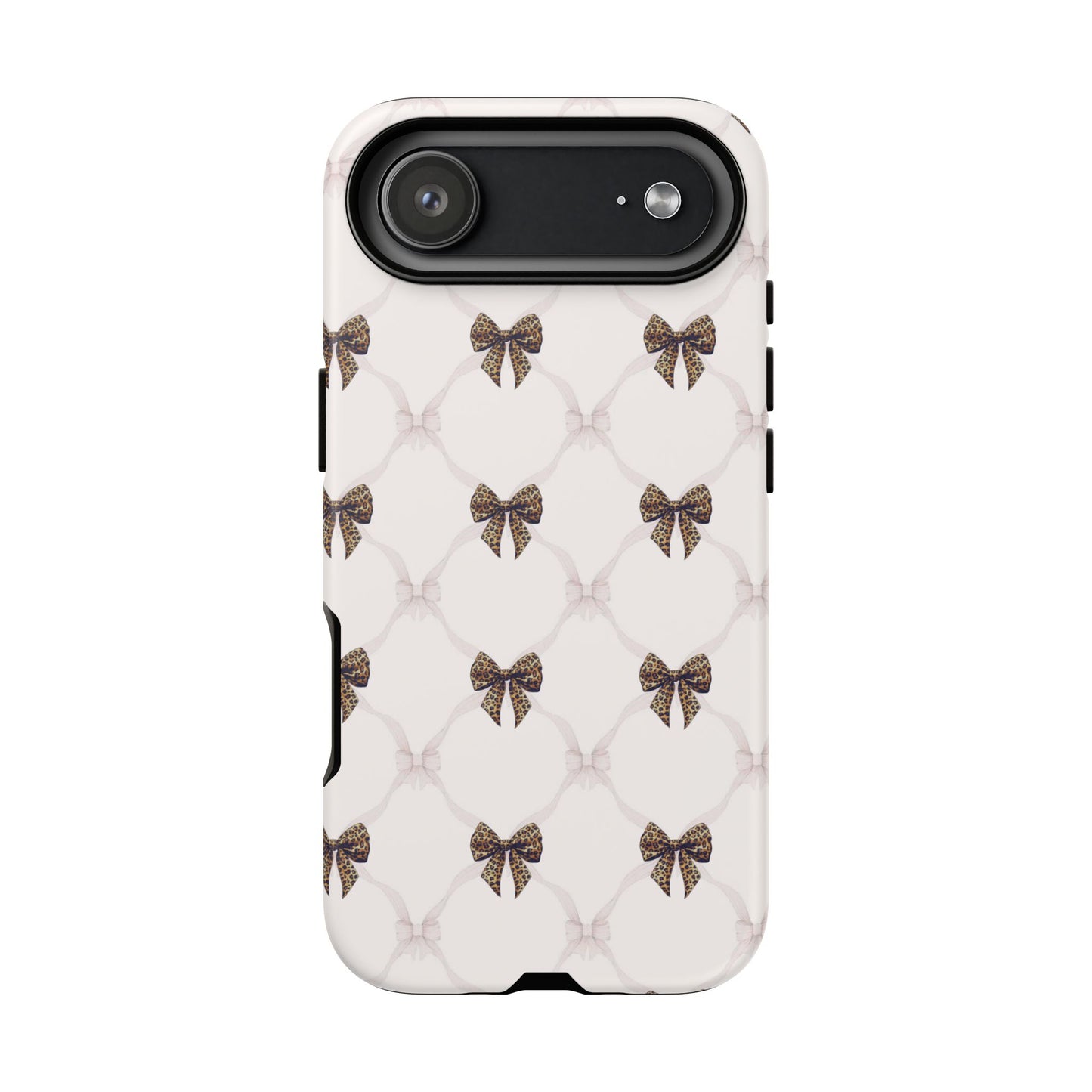 Chic Bow Pattern Phone Case | Elegant Clear Protective Case | Stylish iPhone & Samsung Cover - JGUS