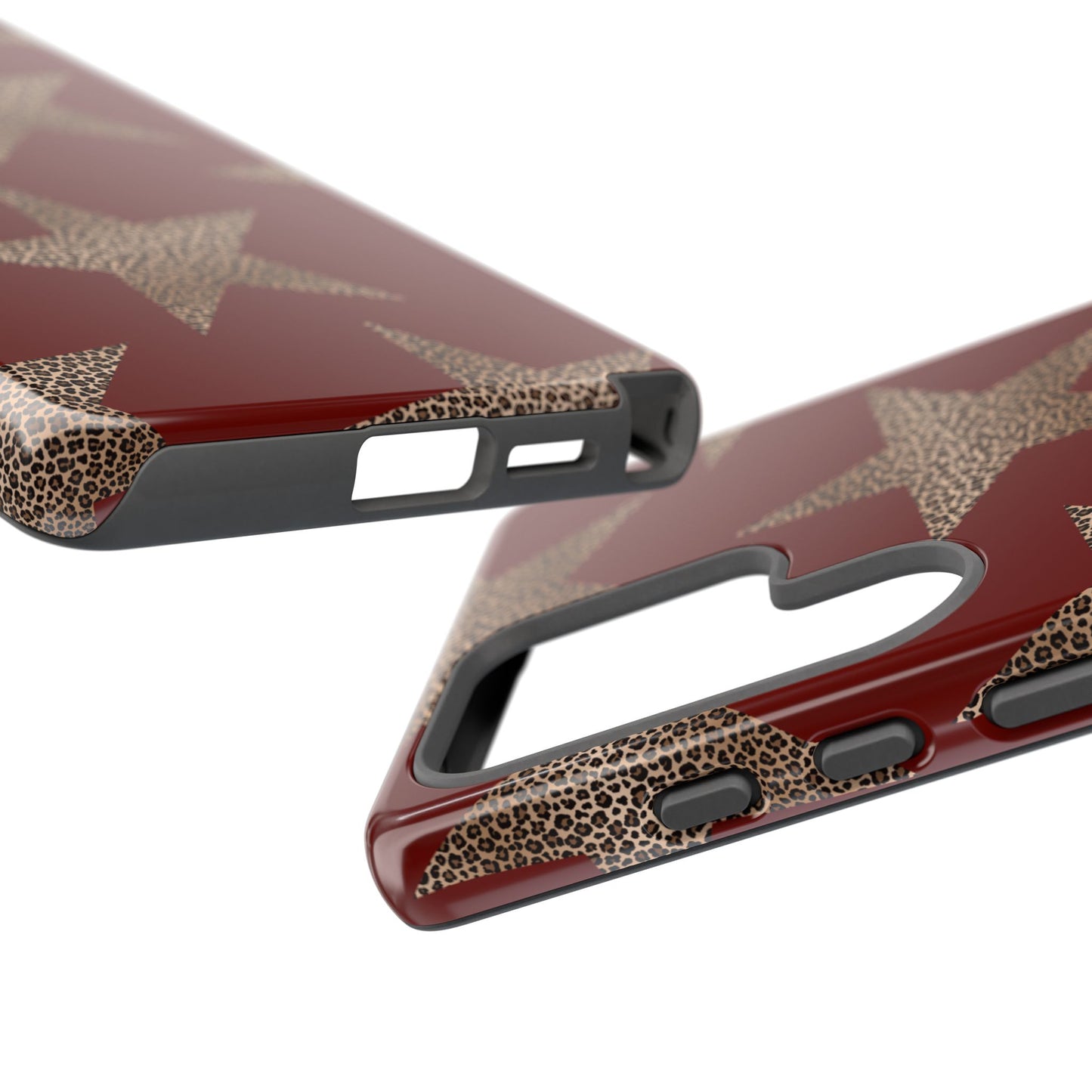 Leopard Star Luxe - Burgundy Edition | Aesthetic Coquette Phone Case for iPhone & Galaxy - JGUS