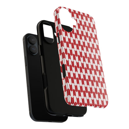 Red Geometric Phone Case for iPhone Samsung Pixel – Bold Pattern Aesthetic Modern Design - JGUS