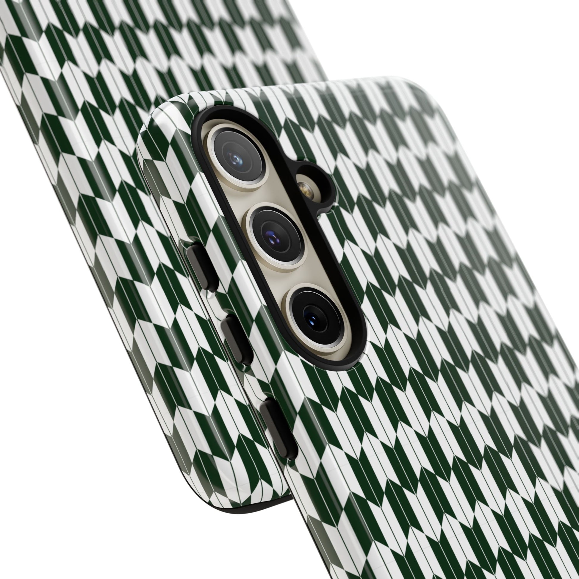 Green Harmony Geometric Phone Case – Durable, Slim, and MagSafe Compatible - JGUS