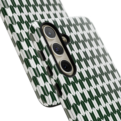 Green Harmony Geometric Phone Case – Durable, Slim, and MagSafe Compatible - JGUS