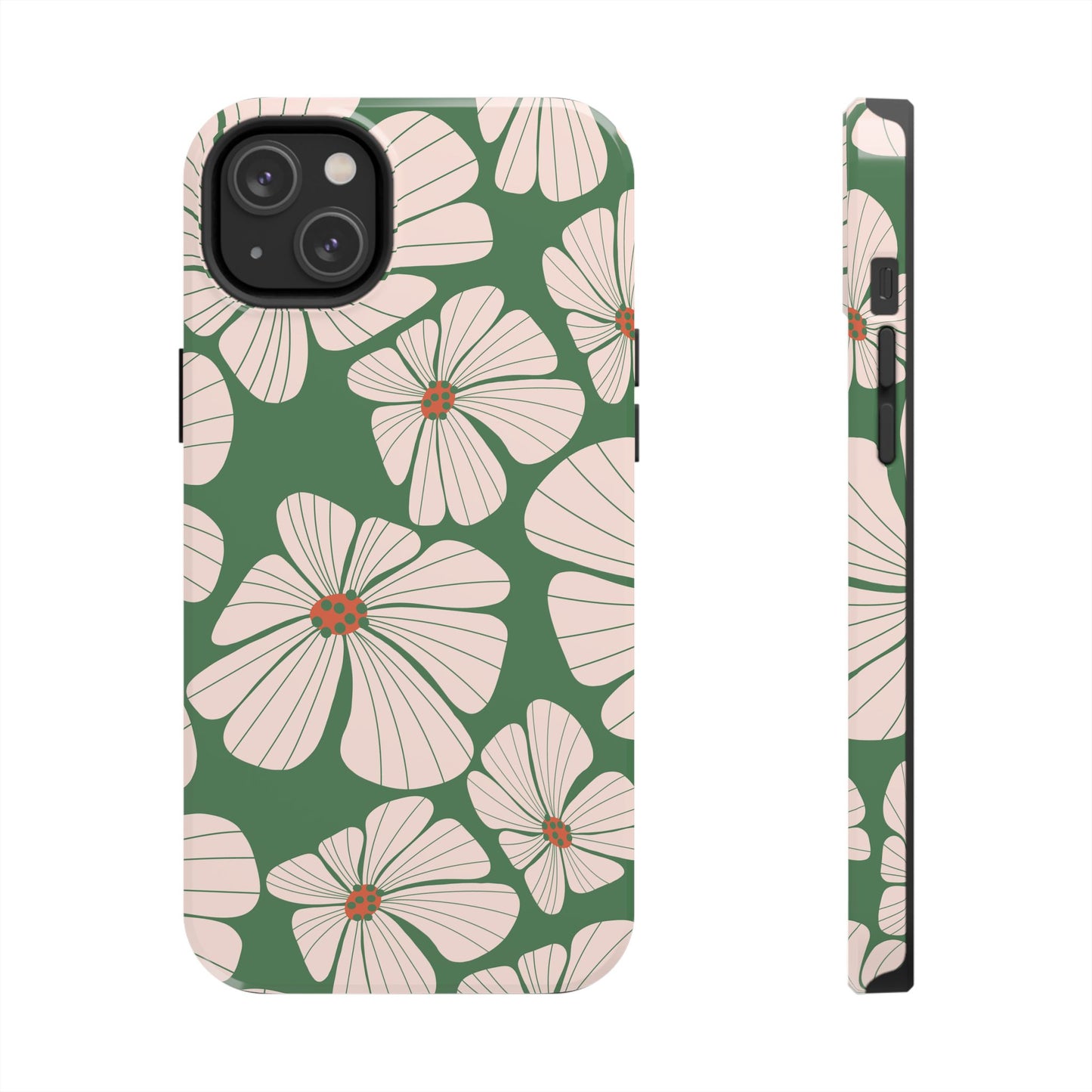 Retro Floral Abstract Phone Case – Vintage 70s & 80s Aesthetic for iPhone & Samsung
