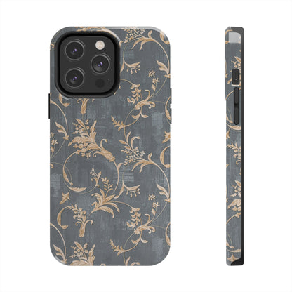 Old-Fashioned Flower Phone Case – Aesthetic Protective Cover for iPhone & Samsung