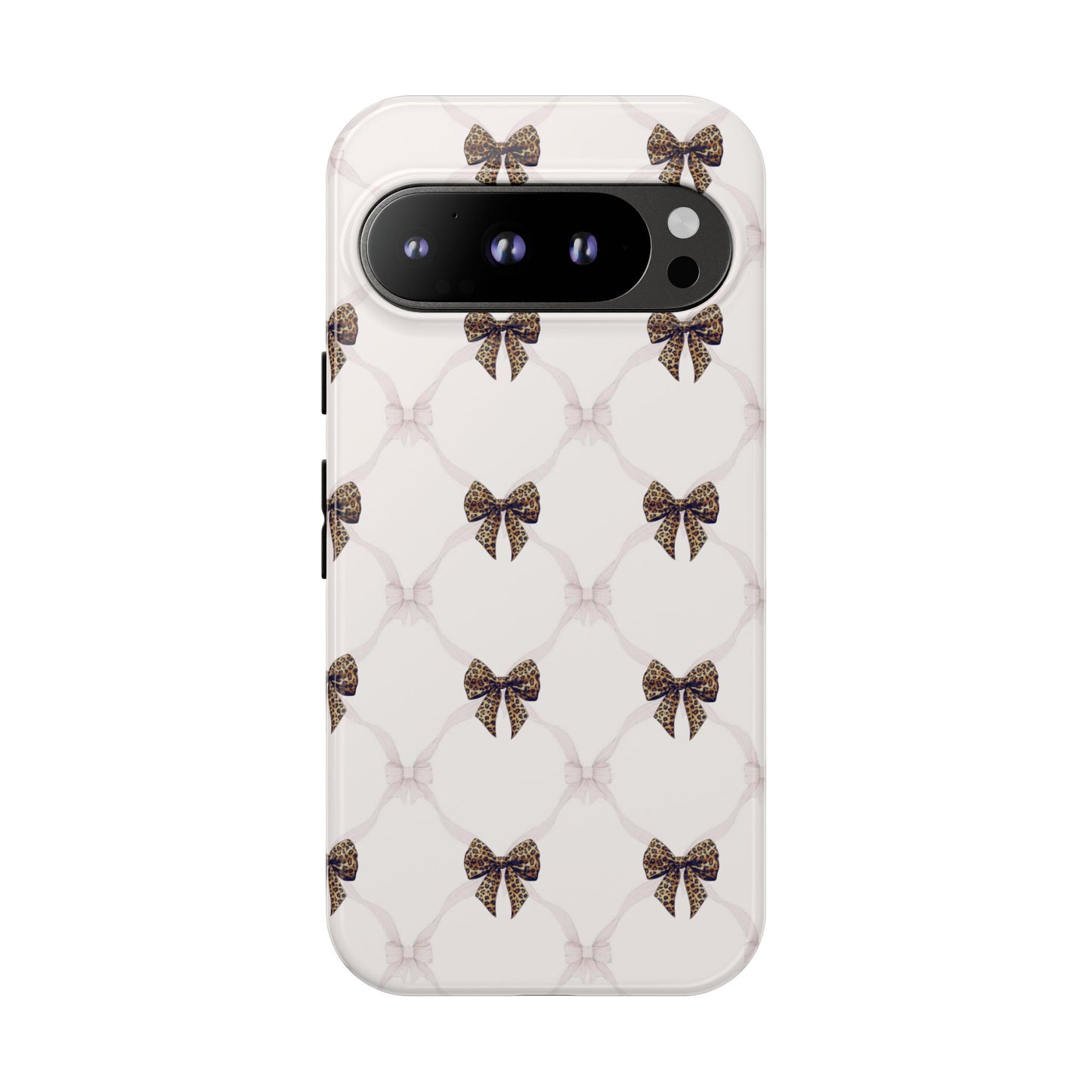 Chic Bow Pattern Phone Case | Elegant Clear Protective Case | Stylish iPhone & Samsung Cover - JGUS